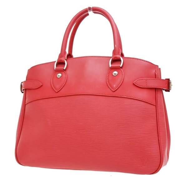 LOUIS VUITTON LV Logo Passy PM Hand Bag Epi Leather Red - Picture 1 of 5